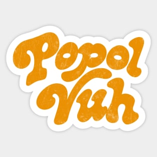 Popol Vuh /// Retro 70s Typography Design Sticker